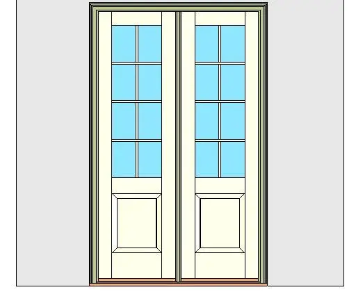 Kolbe Ultra Series Inswing Entrance Door 2-Wide 1-Panel Oak Sill Units