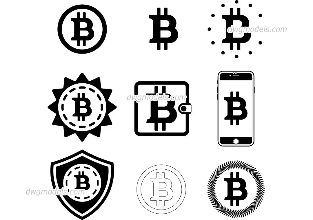 Bitcoin free vector logos