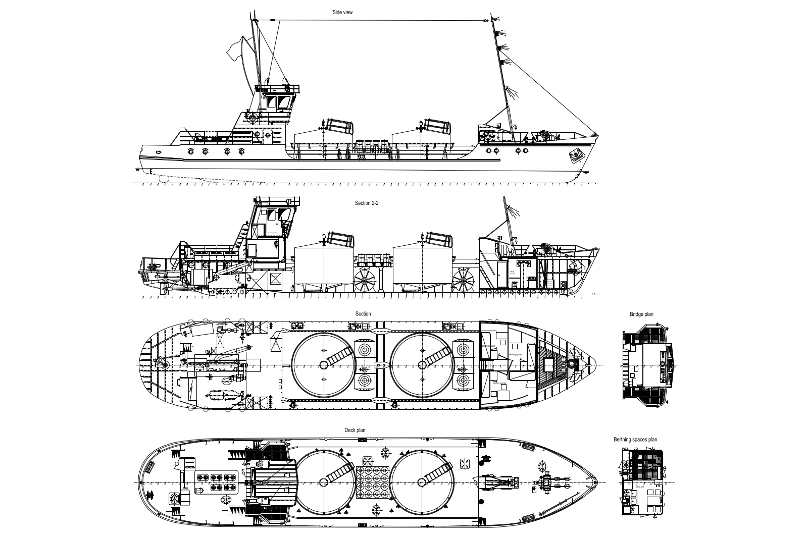 Detailed Drawing of Tanker Ship