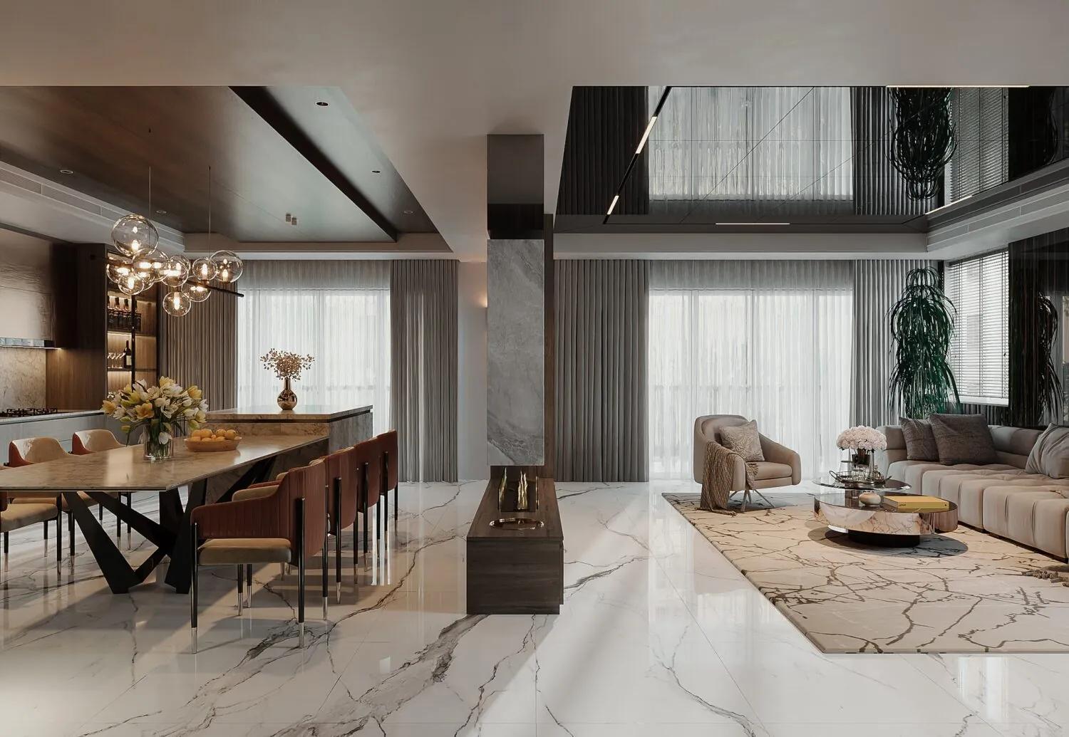 Living Room – Kitchen Interior