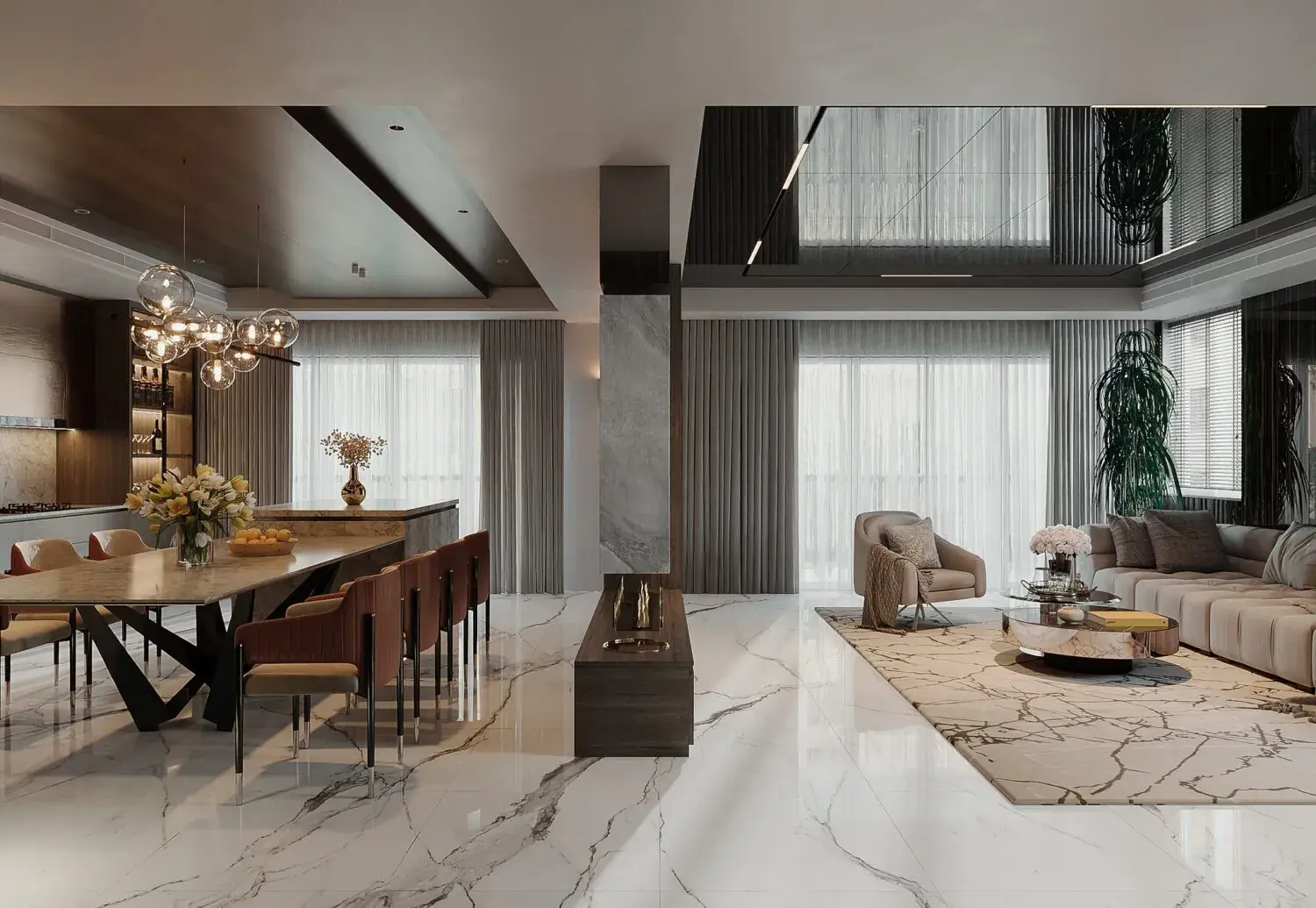 Living Room – Kitchen Interior