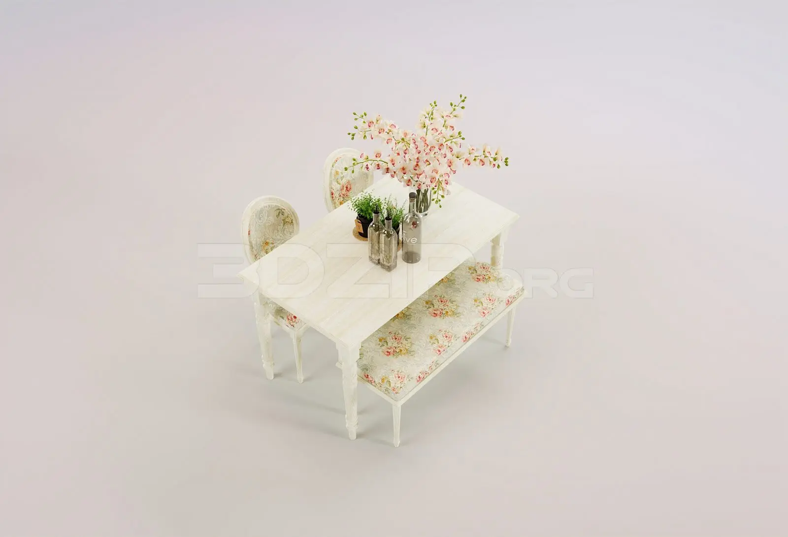 Dining Table And Chair — preview 1 (3dzip)