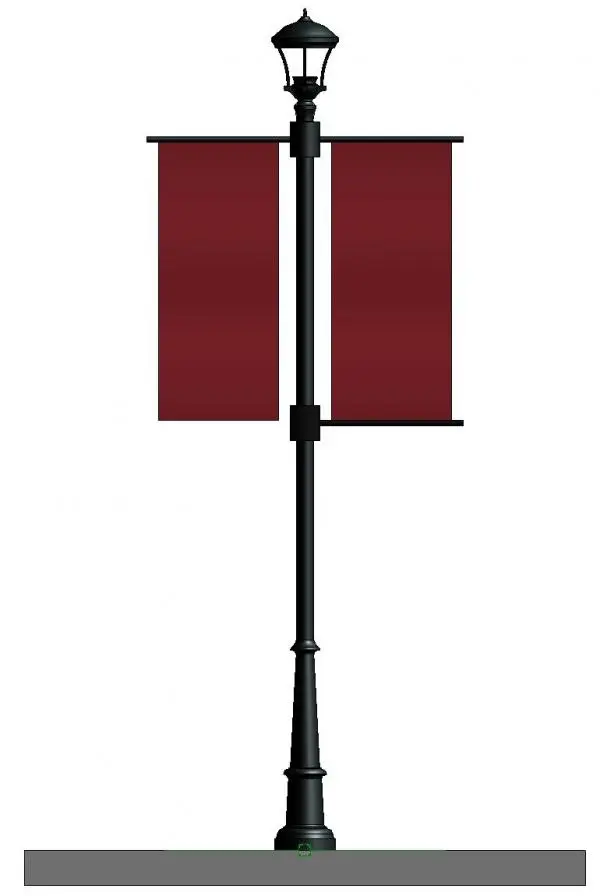 Light Pole with Banner LED