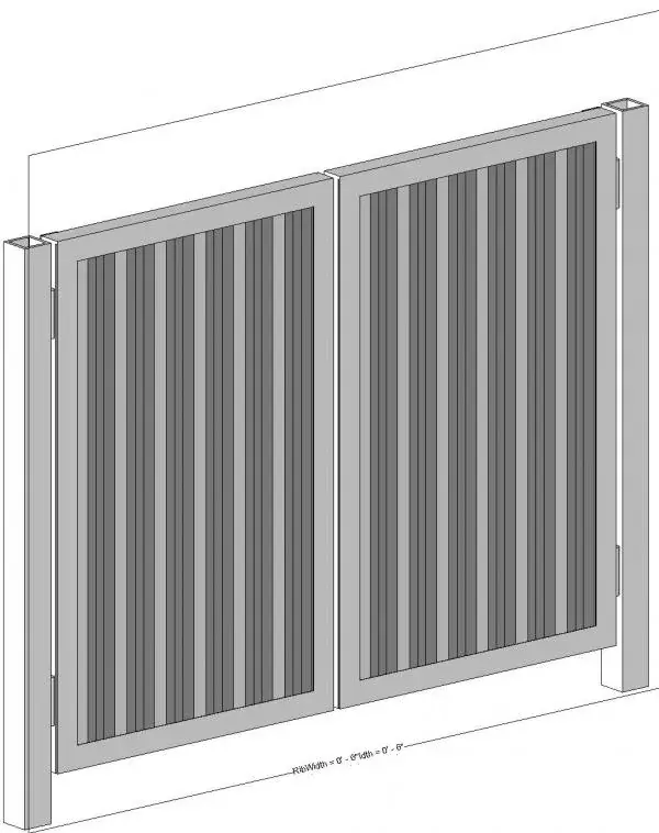 Double Gate Trash Enclosure