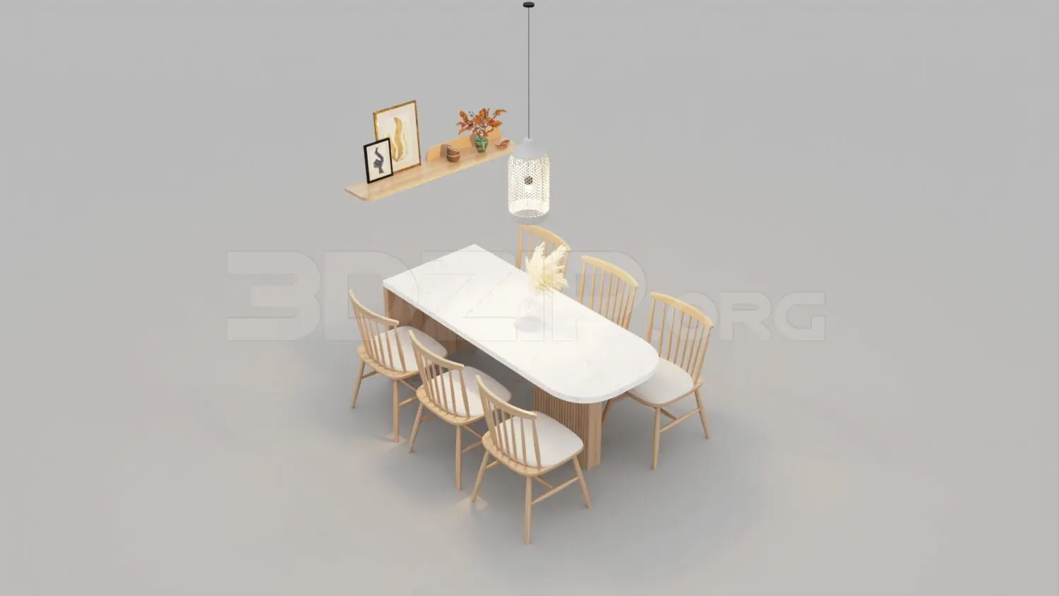 Dining Table And Chair — preview 1, by Do The Anh (3dzip, CC0)