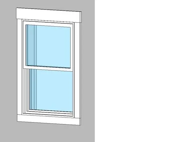 Double Hung Window with Optional Trim