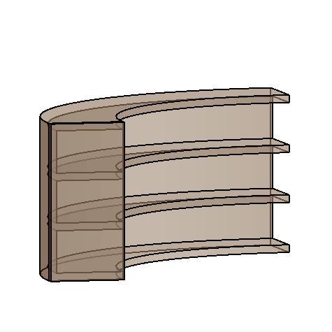 Parametric circular book shelf