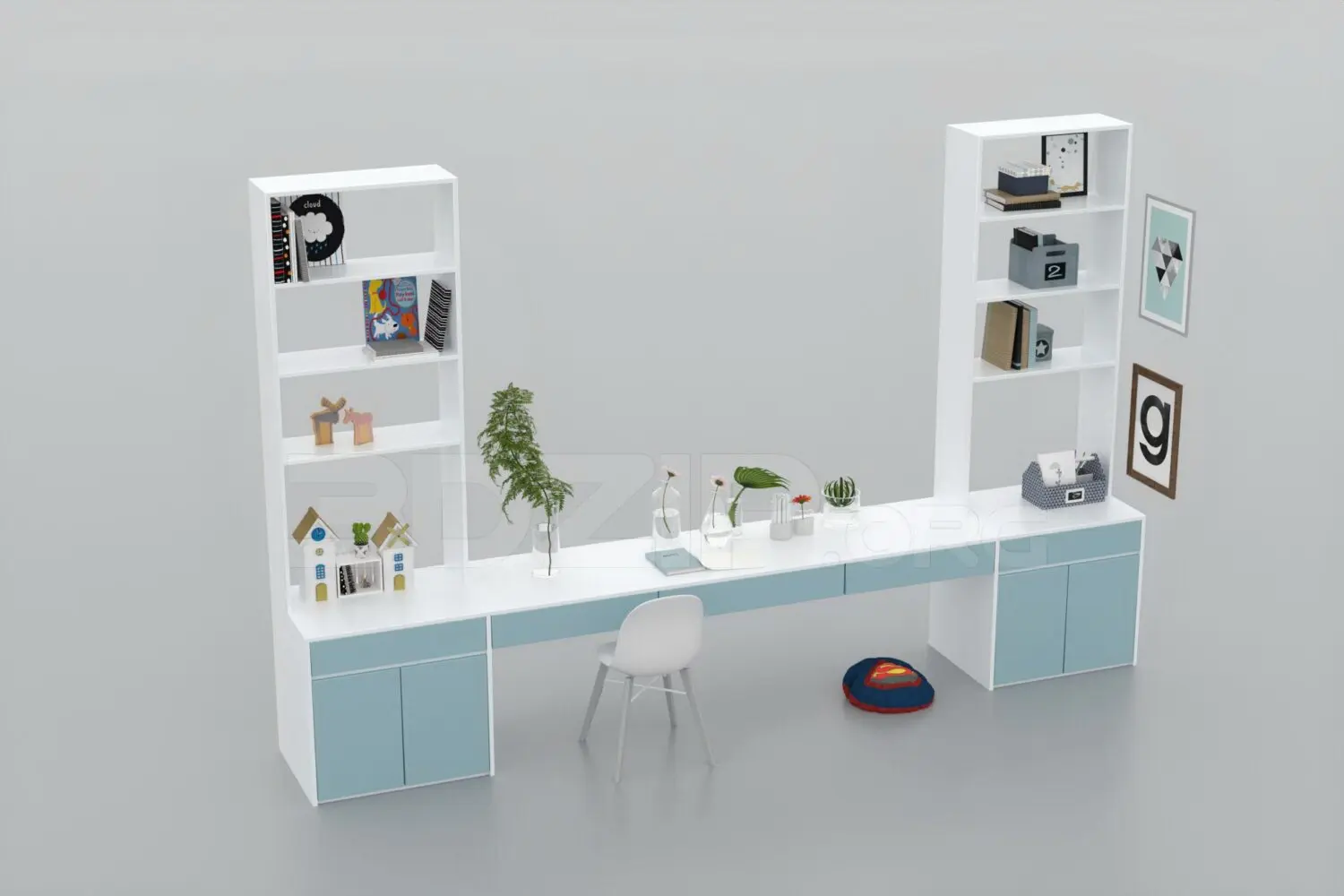 Desk — preview 1, by Long Dinh (3dzip, CC0)