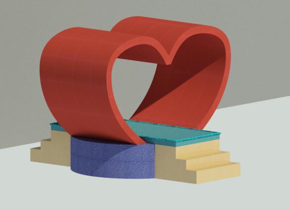Play heart bed