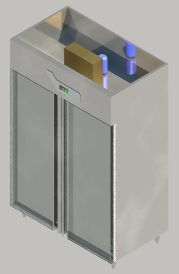 Reach in Stand Refrigerator Tow Doors