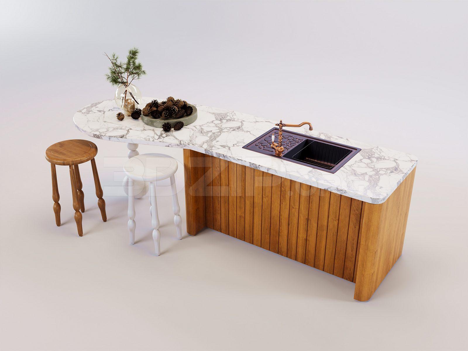 Kitchen Island — preview 1 (3dzip)