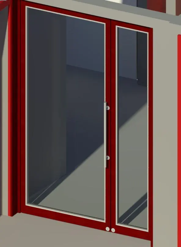 Glass Door with aluminium frame — preview 1, by rioferloz (RevitCity, CC0)