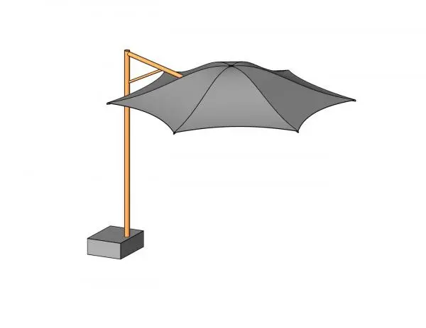 Cantilever Unbrella — preview 1, by DAM (RevitCity, CC0)