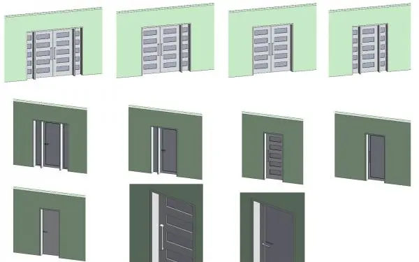 Highly parametric door family