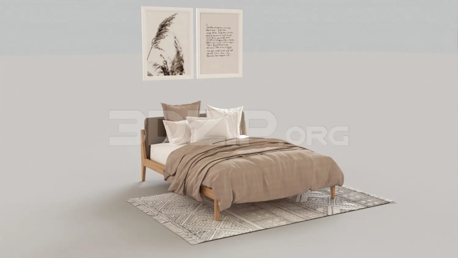 Bed — preview 1 (3dzip, CC0)