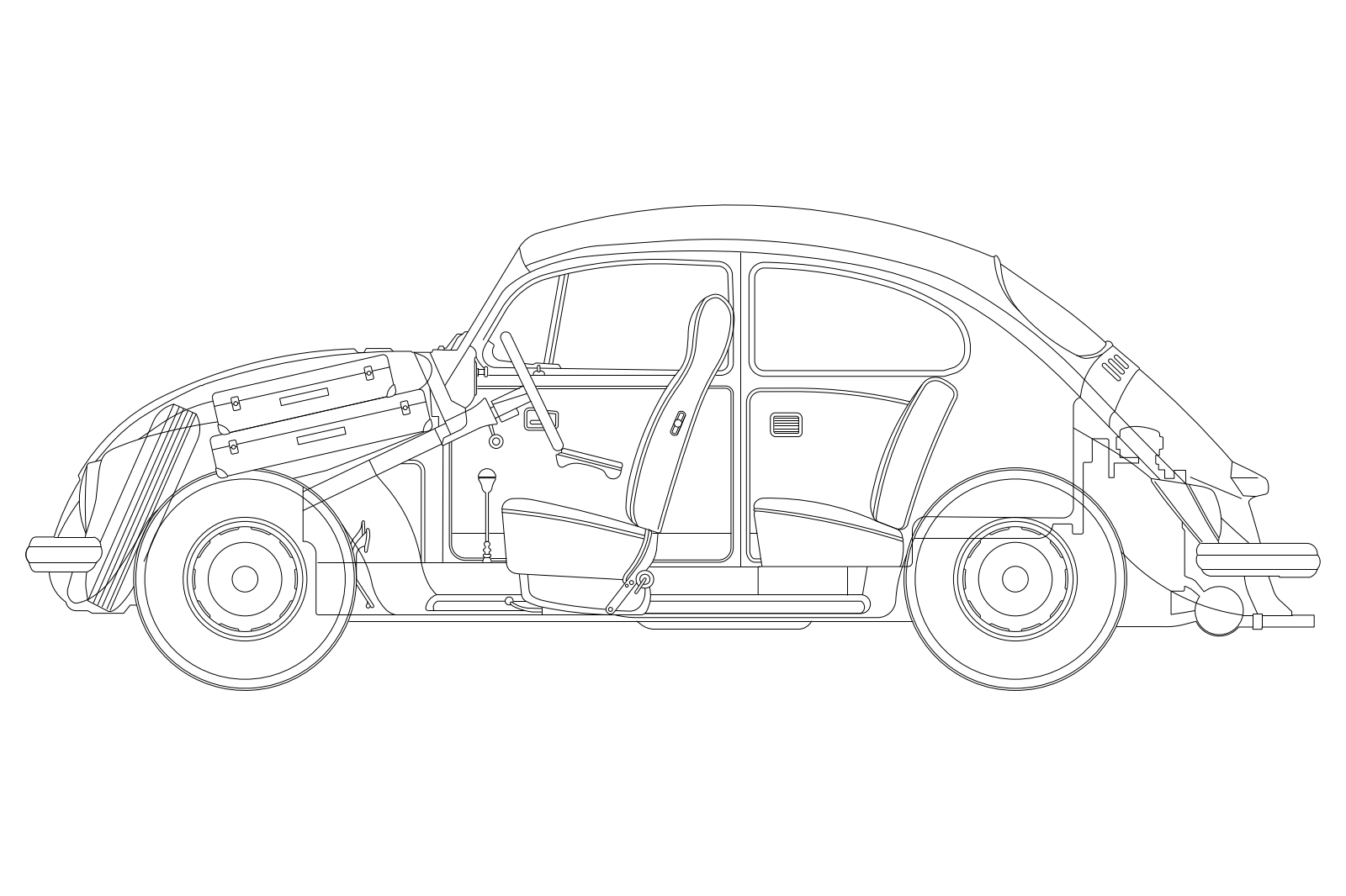 Section of car