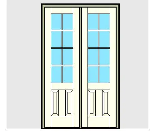 Kolbe Ultra Series Inswing Entrance Door 2-Wide 2-Panel Handicap Sill Units — preview 1, by Kolbe (RevitCity, CC0)