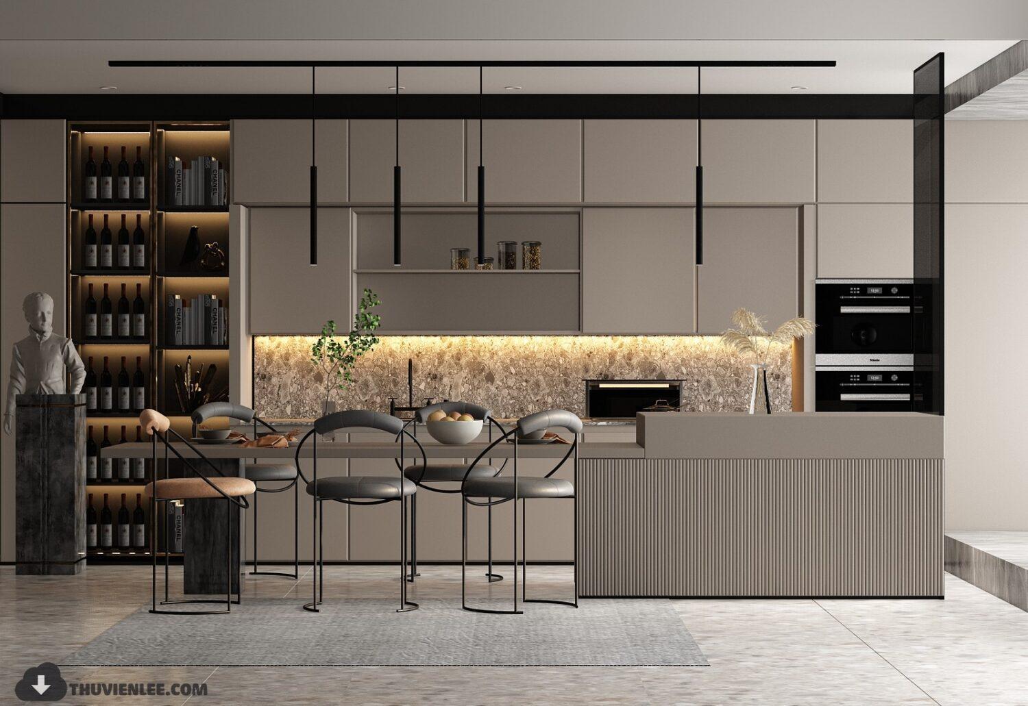 Kitchen — preview 1, by Huy Hieu Lee (3dzip)