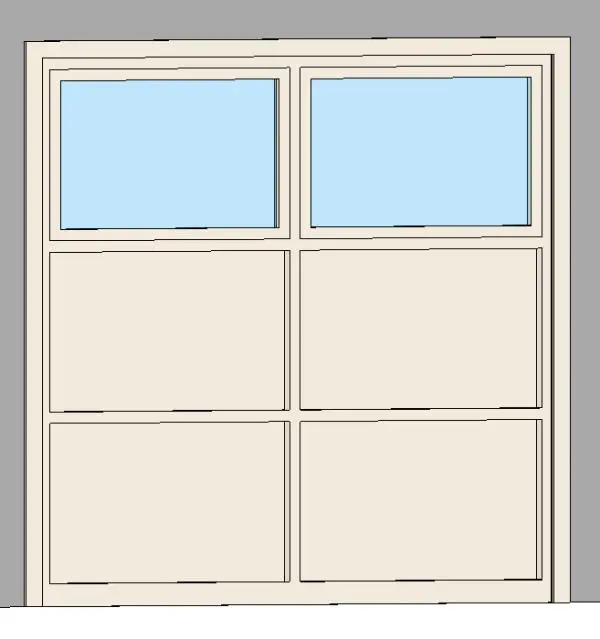 8x8 Garage Door With 6 Panels — preview 1, by kgeiger (RevitCity, CC0)