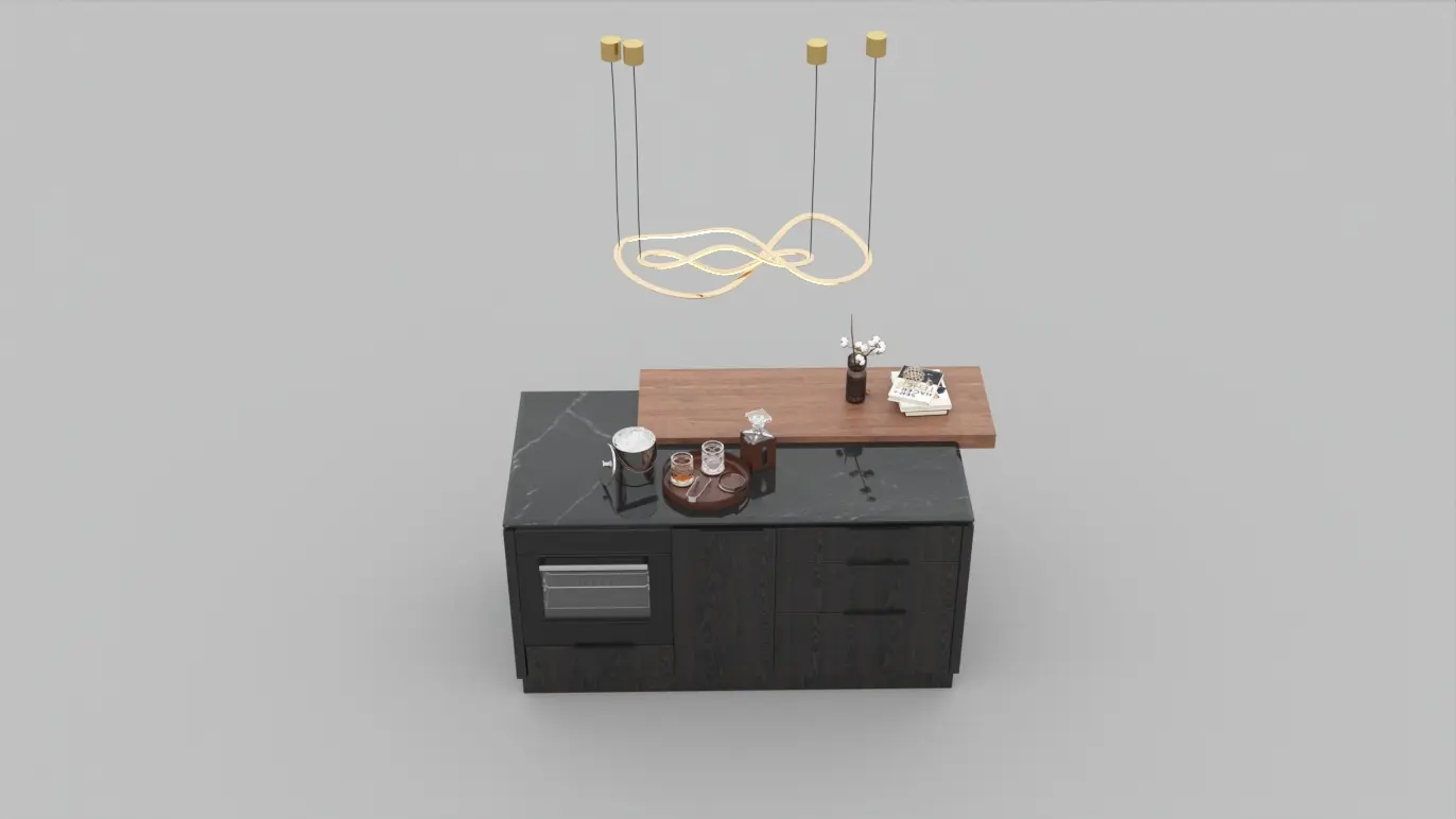 Kitchen Island — preview 1 (3dzip, CC0)