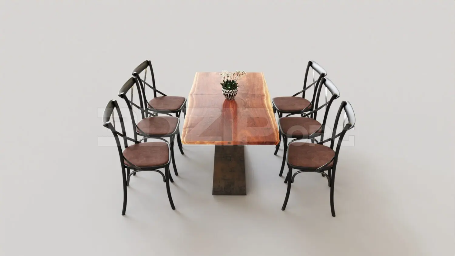 Dining Table And Chair — preview 1 (3dzip)