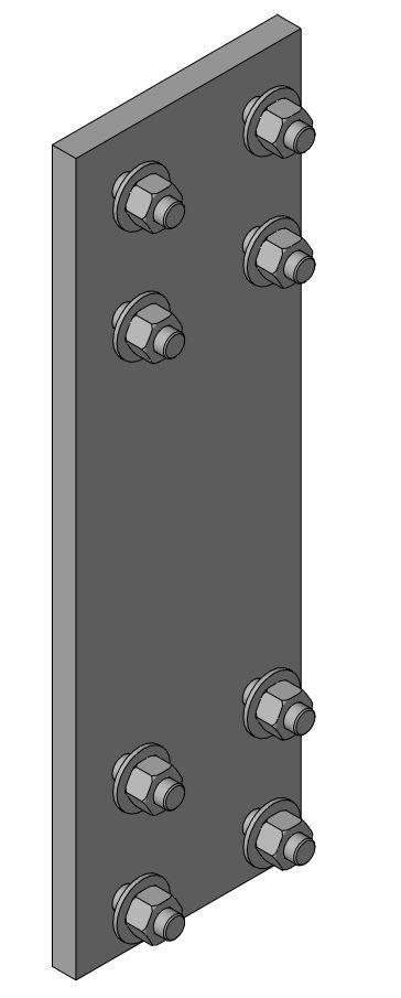 Extended End Plate Steel Connection - 8 Bolts
