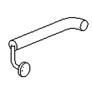 Handrail - Round with extension - end