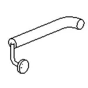 Handrail - Round with extension - end — preview 1, by Revit 6.0 Subscription Library (RevitCity, CC0)