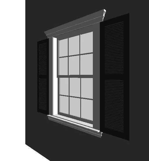 Traditional Double-Hung Window — preview 1, by Vincent DiBernardo (RevitCity, CC0)