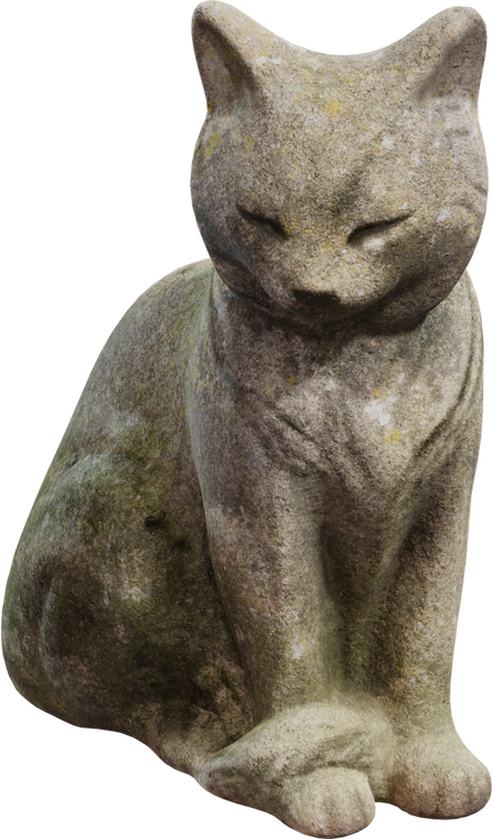 Concrete Cat Statue
