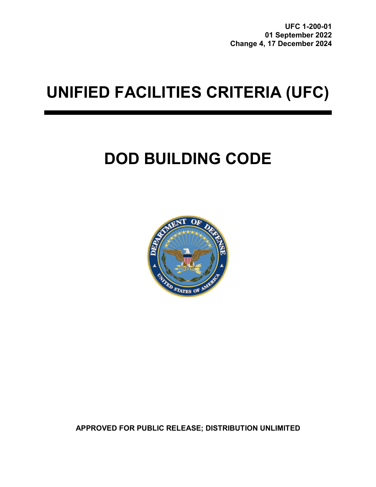 UFC 1-200-01 DoD Building Code (General Building Requirements)