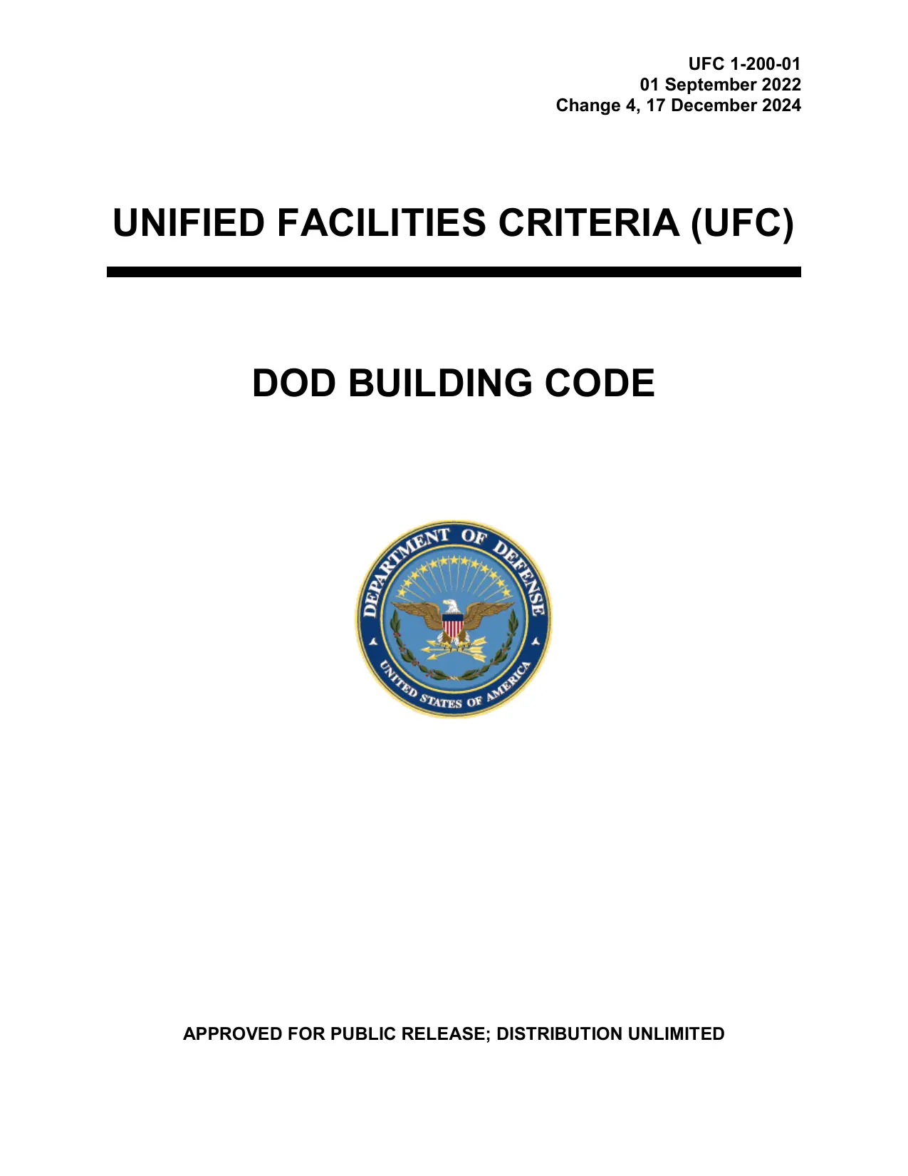 UFC 1-200-01 DoD Building Code (General Building Requirements)