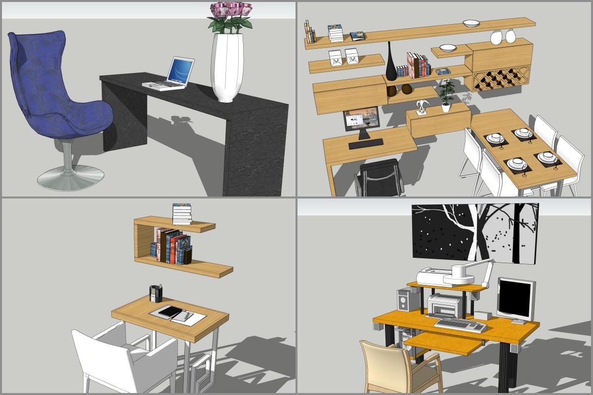 Combo Study Modern Desk