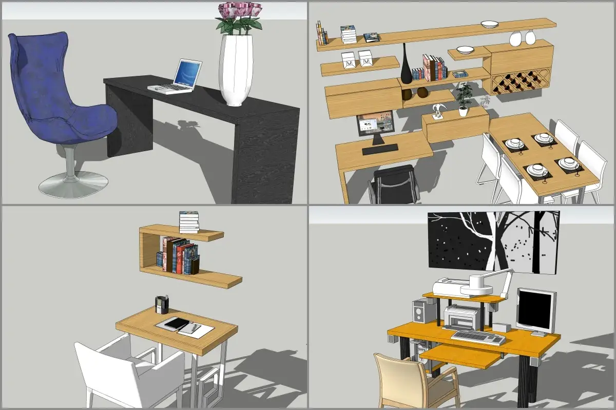 Combo Study Modern Desk