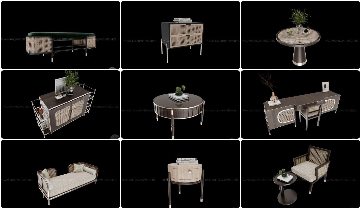 A Collection Of Indochine Furniture