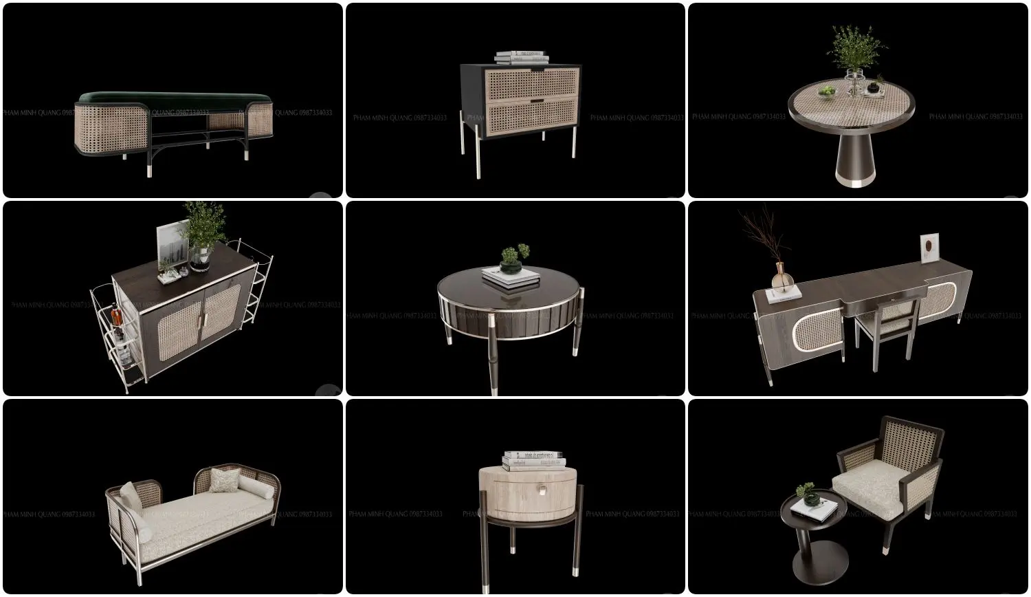 A Collection Of Indochine Furniture