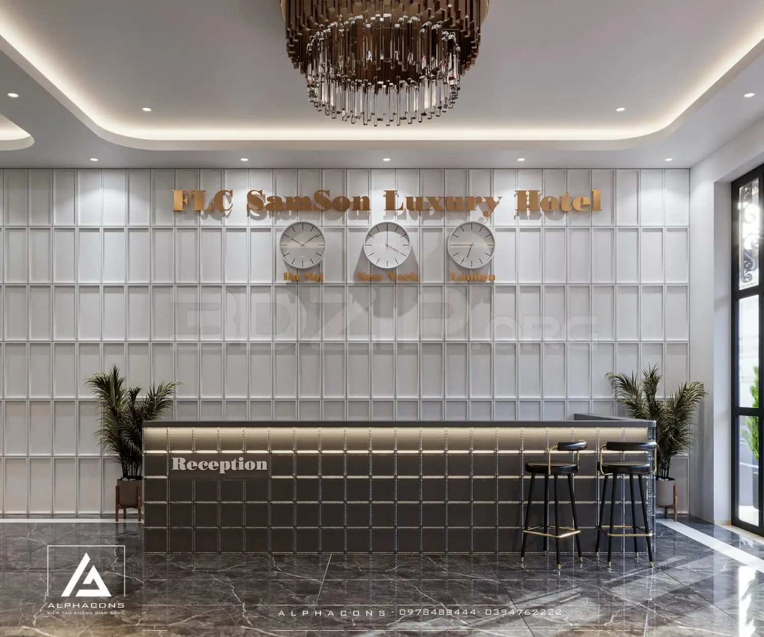 FLC Hotel Restaurant and Reception Interior — preview 1, by Tran Tuan Anh (3dzip)