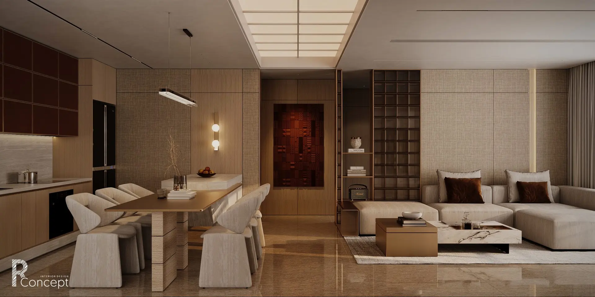 Living Room – Kitchen Interior