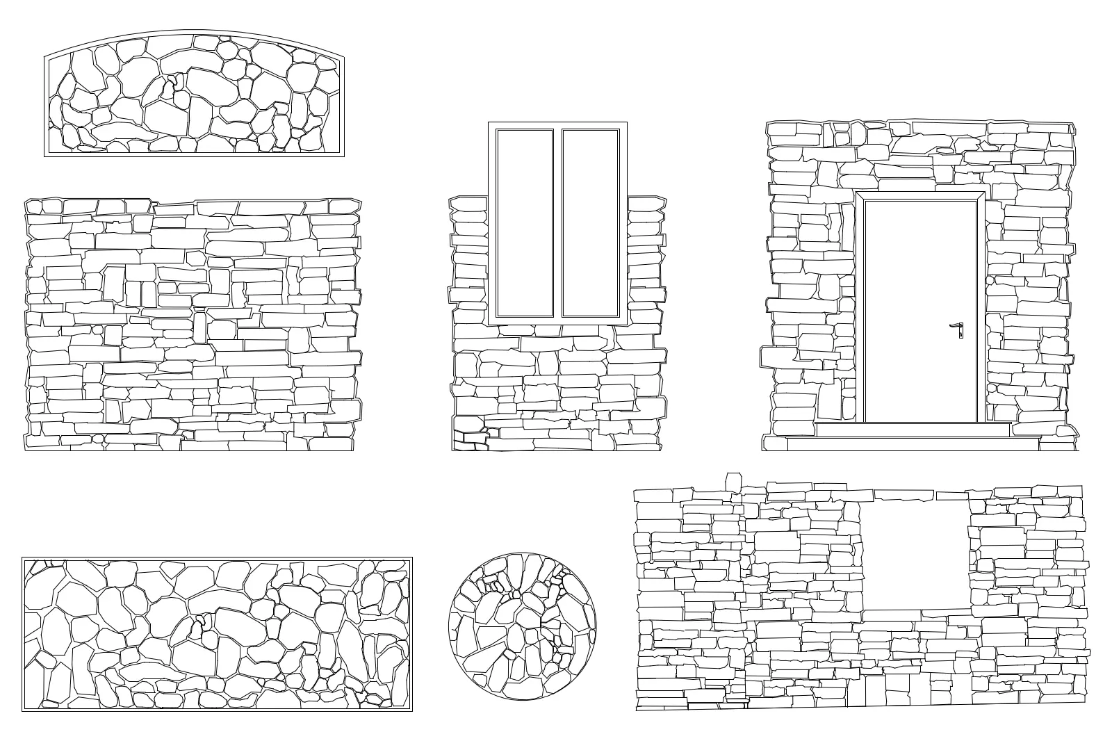 Stone Masonry — CAD drawing preview