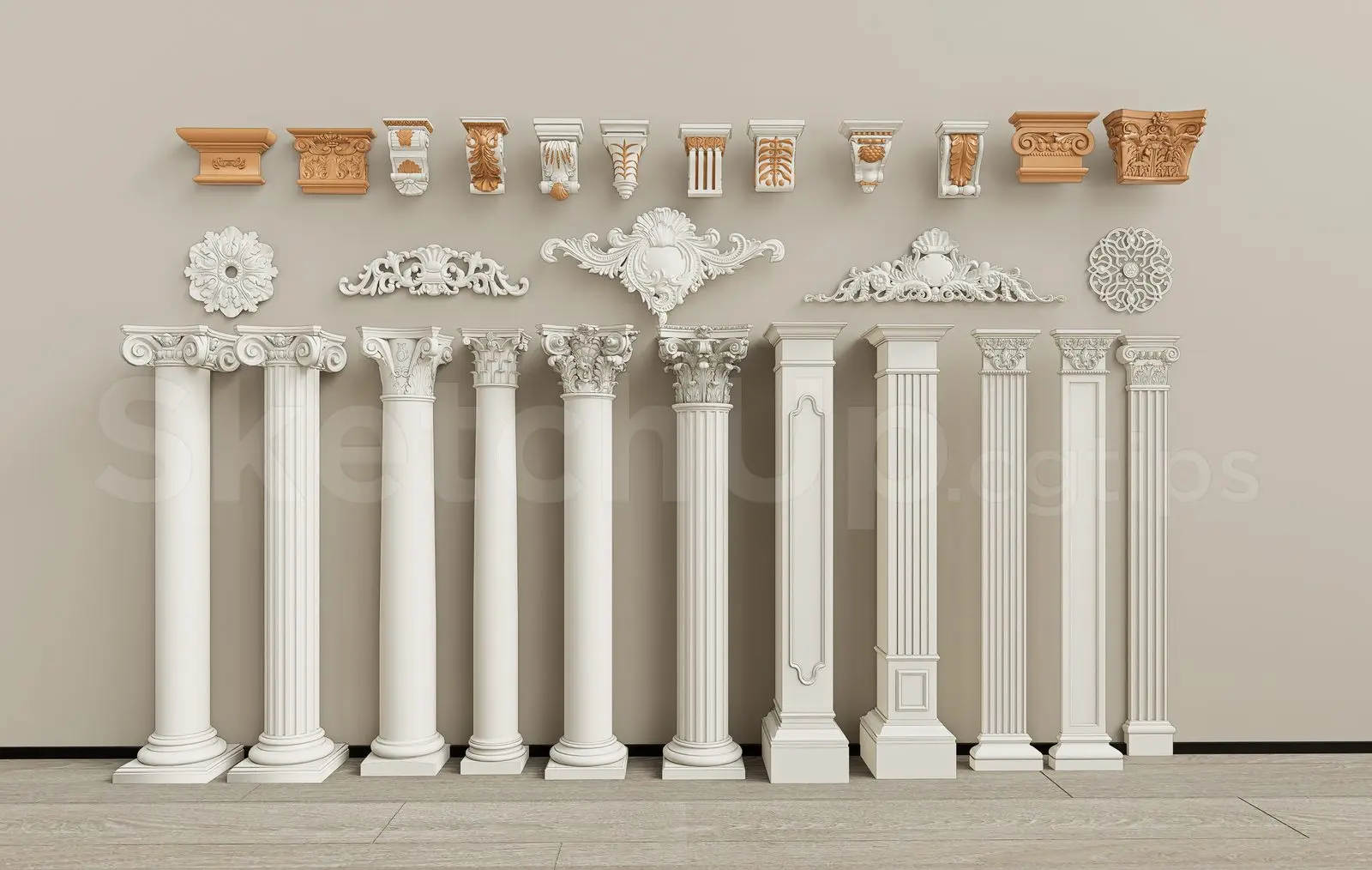 Neoclassical Columns and Decorative Elements