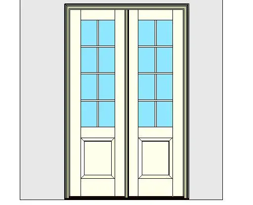 Kolbe Ultra Series Outswing Entrance Door 2-Wide 1-Panel Standard Sill Units — preview 1, by Kolbe (RevitCity, CC0)