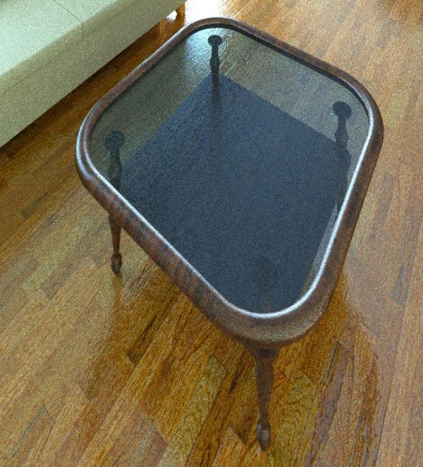 Traditional square coffee table