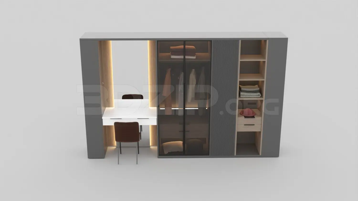 Wardrobe — preview 1, by Tran Hoan (3dzip, CC0)