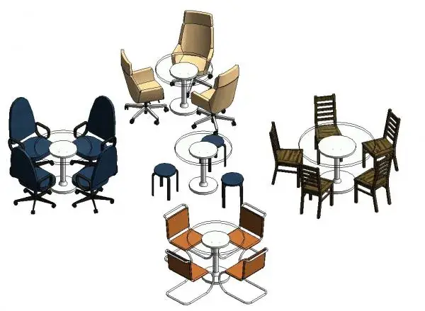 Table Circular Multi Seats