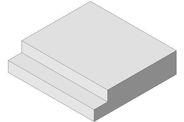 Pre-cast concrete step - 2 risers