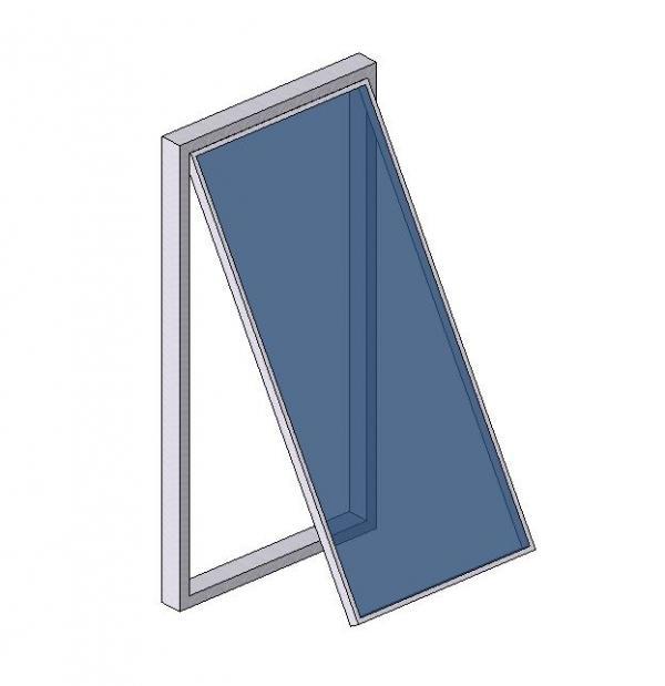Cutain wall window - halfly opened