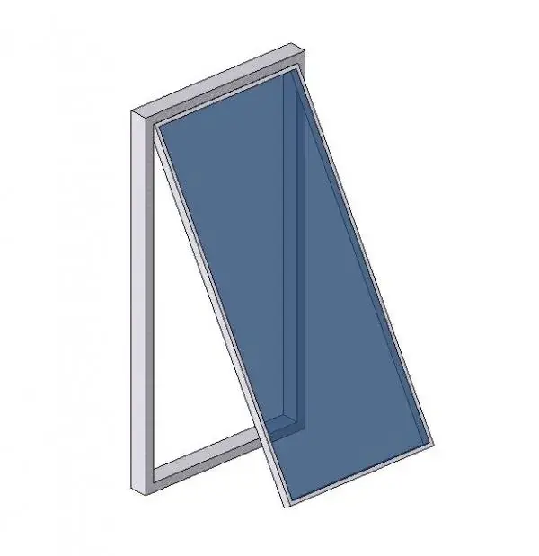 Cutain wall window - halfly opened