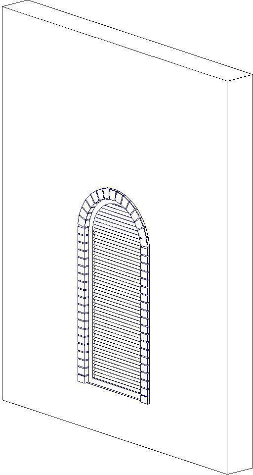 Arch Head Louver with Brick Arch Trim