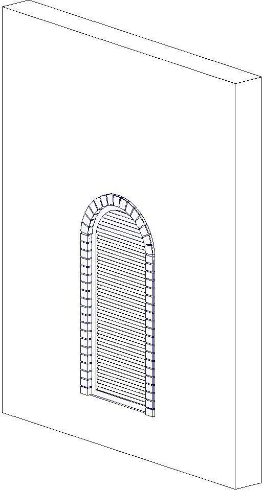 Arch Head Louver with Brick Arch Trim