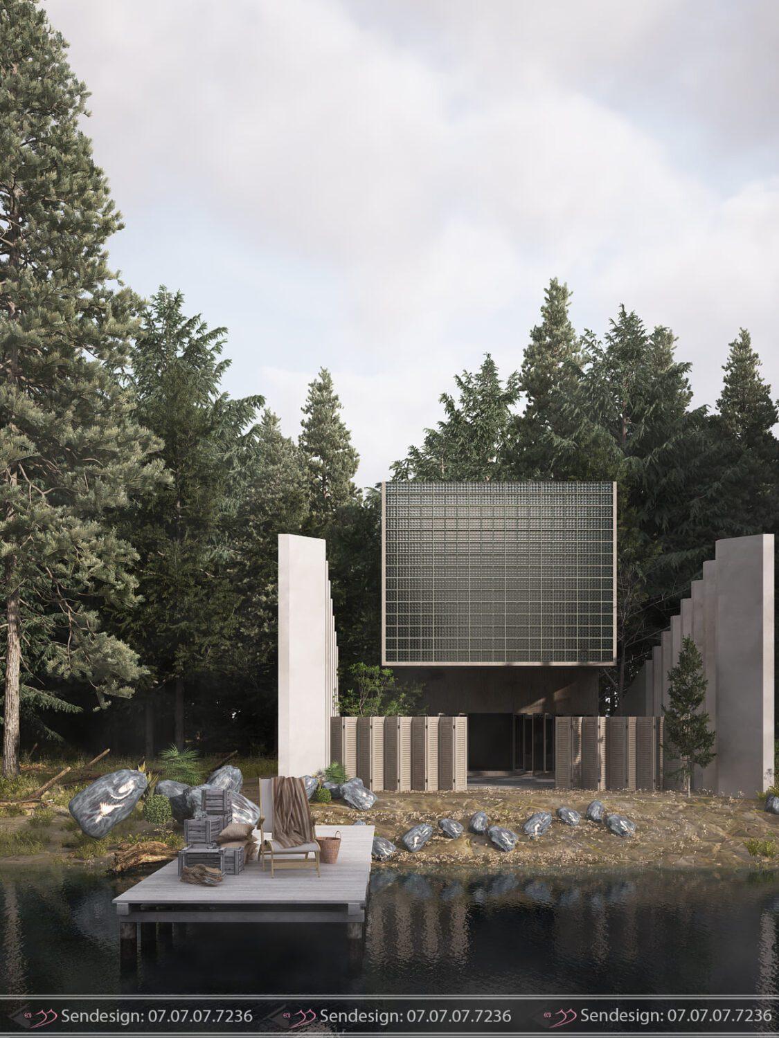 Exterior Lake House